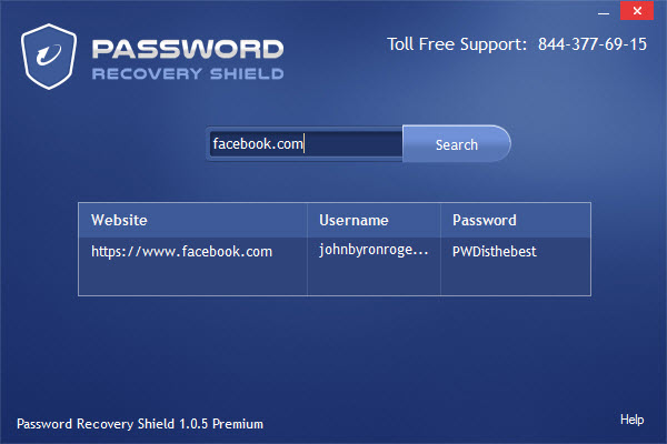 Password Recovery Facebook Results